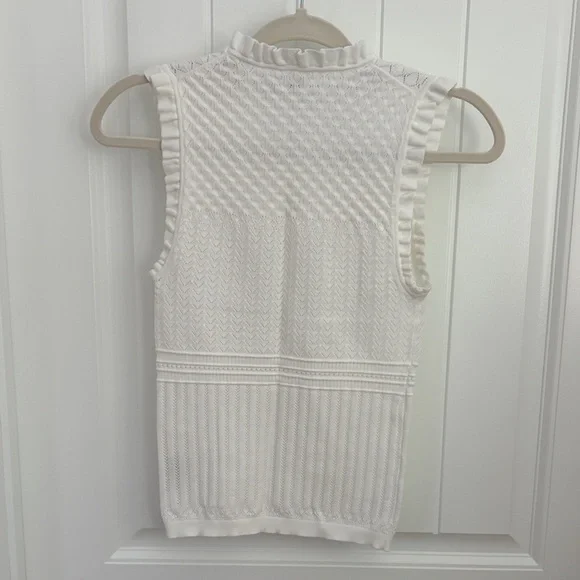 Wilfred Cream Textured Knit Ruffle Tank - Picture 3 of 3